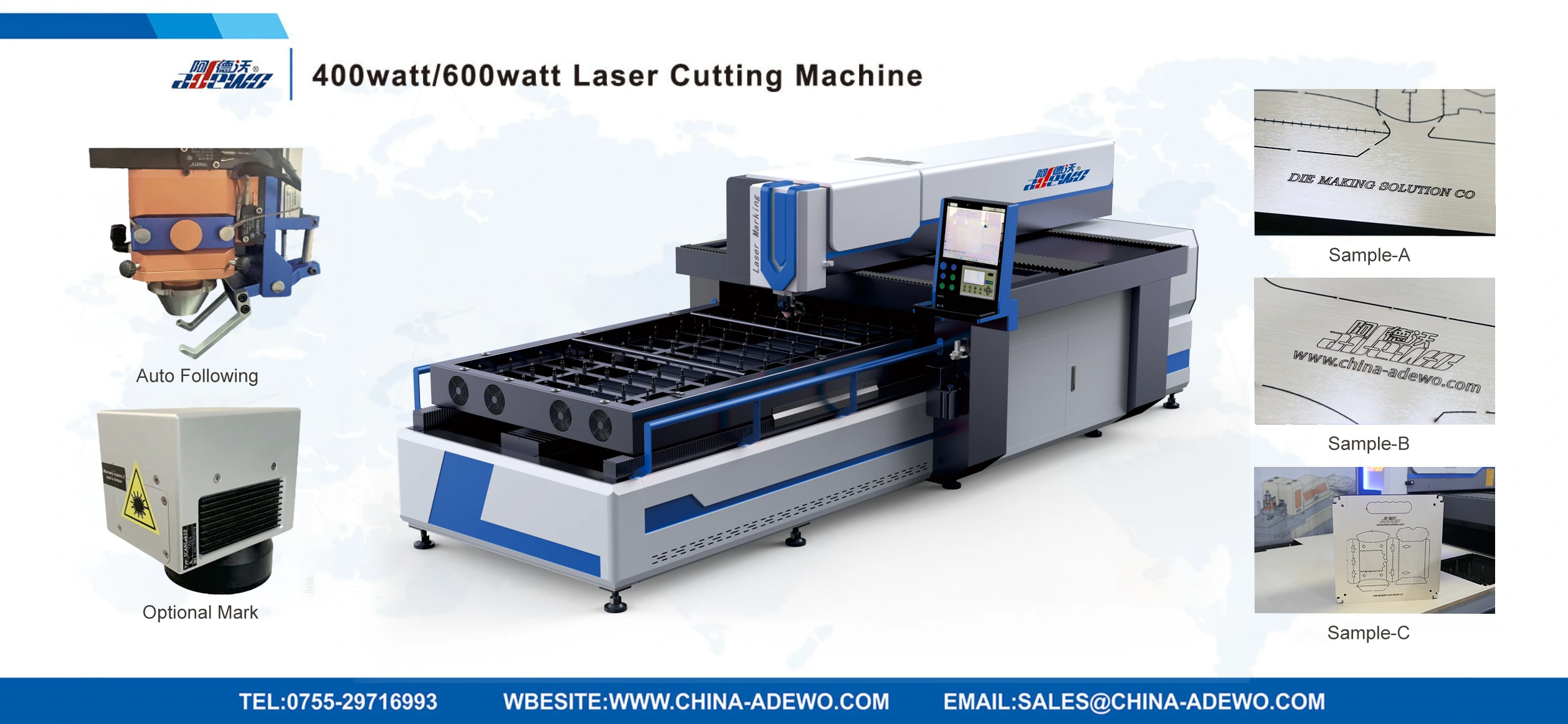 400watt / 600watt laser ebaketa makina fabrikatzailea