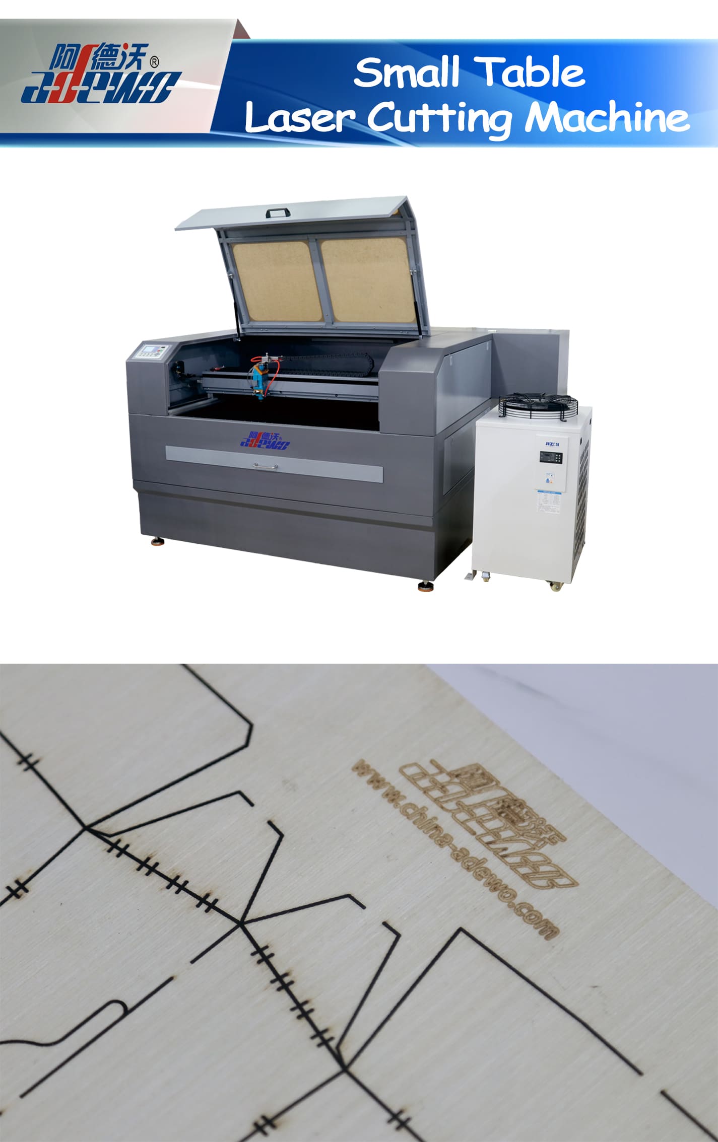 Mahai laser txikia mozteko makina