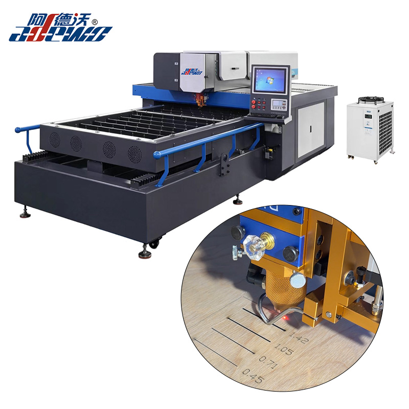 Auto Jarraipen Sistema Laser Ebaketa Makina Kontratxapatuen Trokeletarako Taulen eta Enbalatzeko Trokeletarako